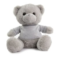 TB325-G: 25cm Grey Teddy Bear w/T Shirt